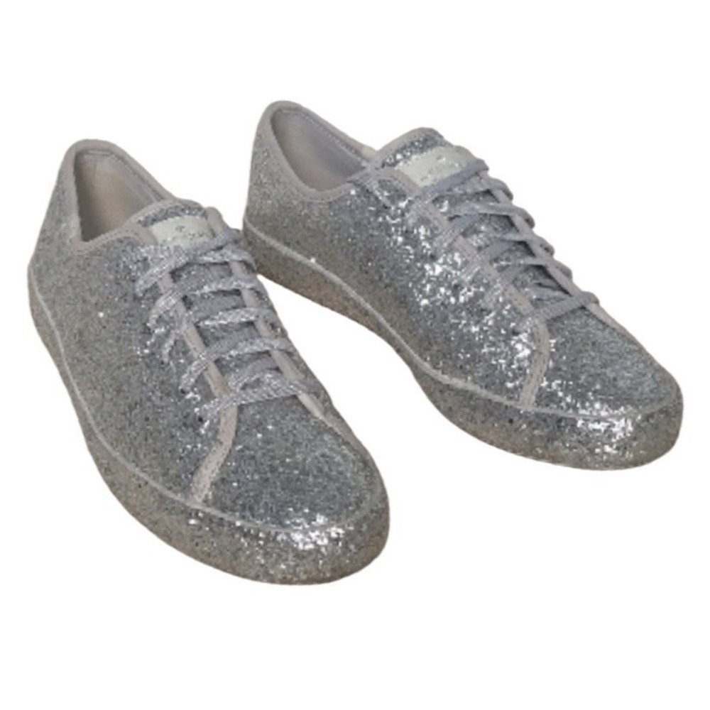 Keds x Kate Spade New York Champion Silver Glitter Sneakers 7.5 Bridal Bling